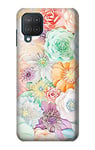 Innovedesire Pastel Floral Flower Case Cover For Samsung Galaxy M12