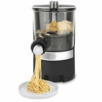 H.Koenig Machine à pâtes HOMY90, 600g de pâte, 375ml d'eau, 6 programmes automatiques sans gluten, 7 moules à pâtes: Spaghetti, Penne, Lasagne, Fettucine, Tagliatelle, Balance intégrée, 220W