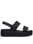 Crocs Brooklyn Low Wedge Sandal - Black, Black, Size 6, Women