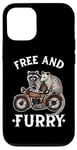 Coque pour iPhone 13 Pro Free And Furry Moto Biker Opossum Raton laveur