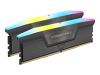 Corsair Vengeance Rgb - Ddr5 - Sett - 64 Gb: 2 X 32 Gb - Dimm 288-Pin - 5200 Mhz / Pc5-41600 - Cl40 - 1.25 V - On-Die Ecc - Kjølig Grå