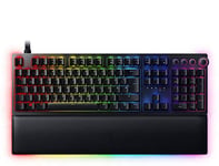 Razer Huntsman V2 (commutateur analogique) – Clavier de jeu avec commutateurs analogiques opto-mécaniques (repose-poignet, bouton rotatif numérique, touches multimédias, chroma RGB) QWERTZ Disposition