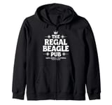 Retro Regal Beagle Pub Three's Company Vintage Sitcom Zip Hoodie