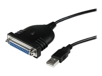 StarTech.com Câble Adaptateur de 1.80m USB vers 1 Port Parallèle DB25 pour Imprimante - 1x USB A Mâle - 1x DB-25 Femelle - Adaptateur parallèle - USB 2.0 - IEEE 1284