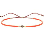 KELITCH Bracelets Rang De Perle Agate Nouveau Bracelets D'amitié En Perles Miyuki Pour Femmes- Orange