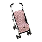 Housse d'été universelle pour chaise de marche légère Rosy Fontaines - Matelas pour chaise légère et respirante, compatible avec Maclaren, Bugaboo Bee, Cibex, etc. 0-rose poudré