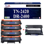 4Toner+Tambour compatible avec Brother MFCL2730DW L2732DW L2735D TN2420 DR2400