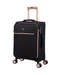 IT Luggage Divinity Black Cabin Expandable Suitcase with TSA Lock