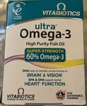 Vitabiotics Ultra Omega-3 Fish Oils Capsules with DHA EPA Nutritional Supplement