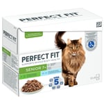 Ekonomipack: Perfect Fit 96 x 85 g - Mixpack Senior 7+ Kalkon & djuphavsfisk