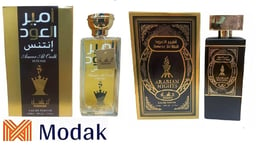Modak 2 Pack Unisex Perfume Ameer al OUD Intense, Ameer Al Oud Arabian EDP 100ml