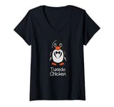 Womens Penguin Suit Tuxedo Chicken Funny Animal Name Penguin V-Neck T-Shirt