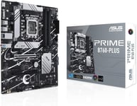 Prime B760-Plus ¿ Carte Mère Intel B760 Lga 1700 Atx (Ddr5, Pcie 5.0, 3 X Pcie 4.0 M.2, Displayport, Vga, Hdmi, Sata 6 Gb/S, Usb 3.2 Gen 2X2 Type-C, Thunderbolt Usb4 Support, Aura Sync Rgb)