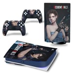 Autocollant Stickers de Protection pour Console Sony PS5 Edition Standard - - Resident Evil (TN-PS5Disk-4383)