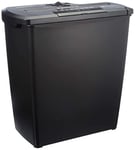 Amazon Basics 7-8 Sheet Strip Cut Paper, Credit Card, CD & DVD Shredder with Bin for Business & Home Office Use with Paper Reverse Function, Black