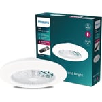 Philips, plafonnier plat + ventilateur Amigo, 20W+40W, télécommande incluse, brillant