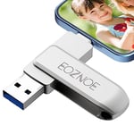 EOZNOE Clé USB 64 Go pour Phone, clé Photo pour Phone Mémoire Stick No App Enregistrer des Photos et des vidéos, Clef USB Compatible Phone/Andriod/Pad/Mac/Tablet/PC