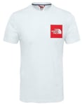 The North Face Mens Short Sleeve T Shirt Red Box Fine Print Cotton Crew Neck Top