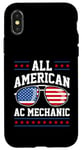 Coque pour iPhone X/XS Mécanicien AC patriotique All-American USA 4 juillet américain