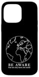 Coque pour iPhone 14 Pro Max Contours de la carte du monde Protection de la nature