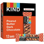 KIND Bars, Peanut Butter Dark Chocolate, Healthy Snacks, Gluten Free, 12 Bars