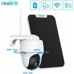 Reolink - Caméra de Surveillance Batterie WiFi 2,4/ 5 GHz, 360° PanTilt, Vision Nocturne 2K, Détection Intelligente 2K 4MP hd, Audio Bidirectionnel,