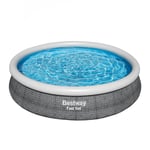 Piscine hors-sol ronde 366x76 cm avec effet rotin Bestway Fast Set 57445