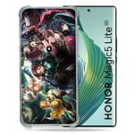 Cokitec Coque Renforcée pour Honor Magic 5 Lite Manga Demon Slayer Groupe