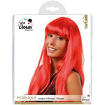 Perruque - Rouge - Avec frange - Déguisement - Cheveux longs - Femme