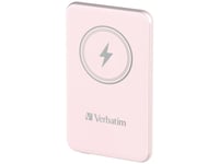 Verbatim Charge ''N'' Go, 5000 Mah, Lithium Polymer (Lipo), Quick Charge 3.0, Trådløs Lading, Rosa