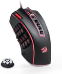 M990 Souris De Jeu Mmo 32 000 Dpi Filaire Rvb Haute Précision Avec 23 Boutons Programmables, 16 Touches Macro Latérales, Support Logiciel, Base En Aluminium