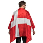 Danmark Flagga Cape - Röd/Vit - Unisport, storlek One Size