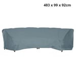 210D Oxford Cloth Böjt Cover Vattentätt Utomhussoffa Möbler Cover Gray 483x99x92cm