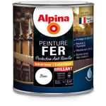 Alpina - Peinture Fer Protection Antirouille - Intérieur & Extérieur - Brillant Couleur: Blanc brillant - Conditionnement: 0.5L