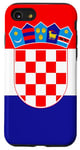 Coque pour iPhone SE (2020) / 7 / 8 Croatie Drapeau Cadeau croate pour les Croates