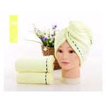 Serviette à cheveux turban en microfibre super absorbante, JAUNE CLAIR