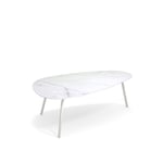 EMU - Terramare Large Coffee Table, Frame: Matt White, Top: Porcelain Stoneware, Statuario White - Soffbord utomhus - Alfredo Chiaramonte,Marco Marin - Vit - Metall/Sten