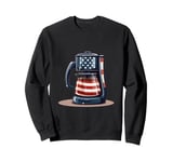 Funny coffee maker in American style Sweatshirt