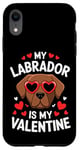 iPhone XR Chocolate Labrador My Valentines Hearts Day Dog Mom Dad Case