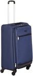 Amazon Basics Valise Souple Extensible avec 4 Roulettes Pivotantes, 79 cm (Roues Incluses), Bleu Marine