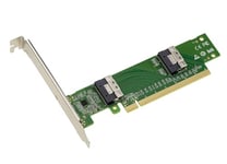 KALEA-INFORMATIQUE Carte contrôleur Adaptateur PCIe 4.0 vers 2 Ports Slim SAS SFF-8654 8i pour SSD NVMe M2 M3 U2 U3 ou plaques rapportées PCIe