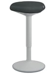 Leitz Ergo Active stående balansestol med komfortsete, Grå Standing desk stool - 100% resirkulert stoff - Opptil 110 kg