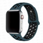 Sportrem för Apple Watch Band 45 mm 49 mm 44 mm 40 mm 41 mm 42 mm Silikonarmband correa iWatch Ultra 2 Series 9 8 SE 7 6 5 4 3 Celestial teal 25 S-M