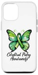 iPhone 14 Pro Green Butterfly Cerebral Palsy Awareness CP Warrior Case