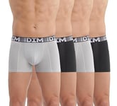 DIM Men's 100% Light Cotton Organic x2 Boxer, Geo Print/Steel, XL