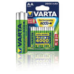 Varta Batteri Nimh Aa/lr6 1.2 V 2500 Mah R2u Professional 4-pack