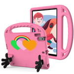 iPad Airille (2013)/Air 2:lle / 9,7 tuuman iPadille (2017)/(2018) EVA-suojakotelo Love Heart Pattern kämmenen muotoinen tabletin suojus, jossa on kädensija/jalusta