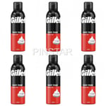 Gillette Classic Regular Shaving Foam Pack of 6 X 200ML