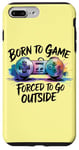 iPhone 7 Plus/8 Plus Born to Game Forced Go Outside Gamer Controller Video Gaming Case