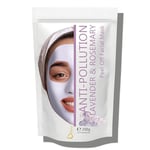 Masque Anti Pollution Lavande et Romarin Femme Active Masque Peel-Off Masque d'Alginate gelifiant en poudre 200 g Masque Visage Exfoliant Hydratant